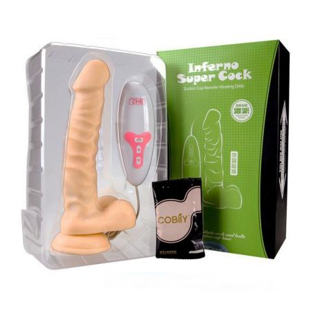 Dương vật giả có đế hít tường Inferno Supper Cock rung ngoáy siêu gân