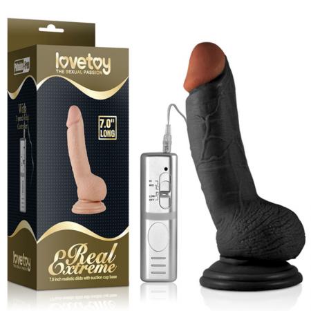 Dương vật giả gắn tường siêu rung Lovetoy Real Extreme 7.0 inch