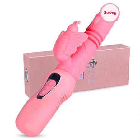 Dương vật giả rung thụt xoay tạo nhiệt 40 độ Wanle
