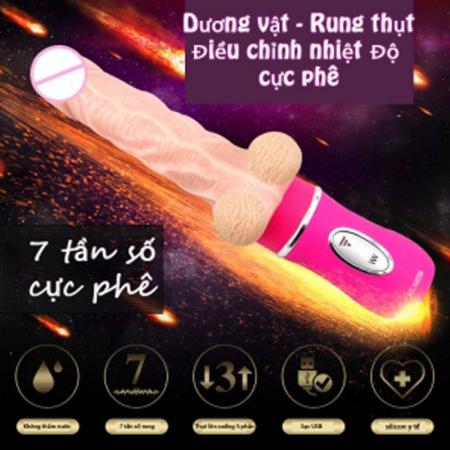 Dương vật rung thụt tỏa nhiệt cao cấp