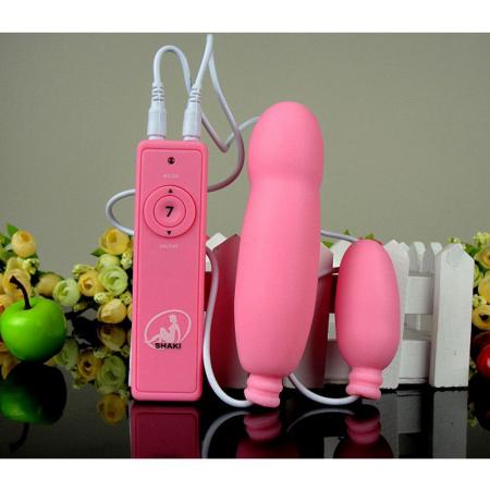 Trứng rung đôi 2 đầu silicon siêu mềm mịn Shaki 7 chế độ rung