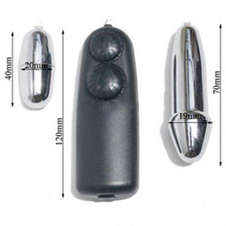 Trứng rung tình yêu 2 đầu inox 3 pin