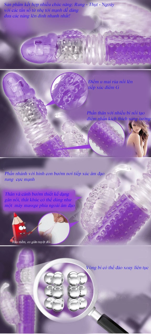 Bỏ sỉ Dương vật giả rung thụt mạ kim chính hãng