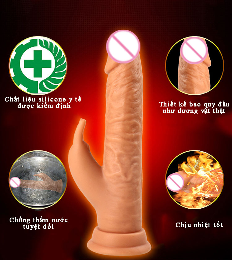 Đại lý Dương vật giả hít tường Cyberskin mềm mịn gân guốc siêu rung chính hãng