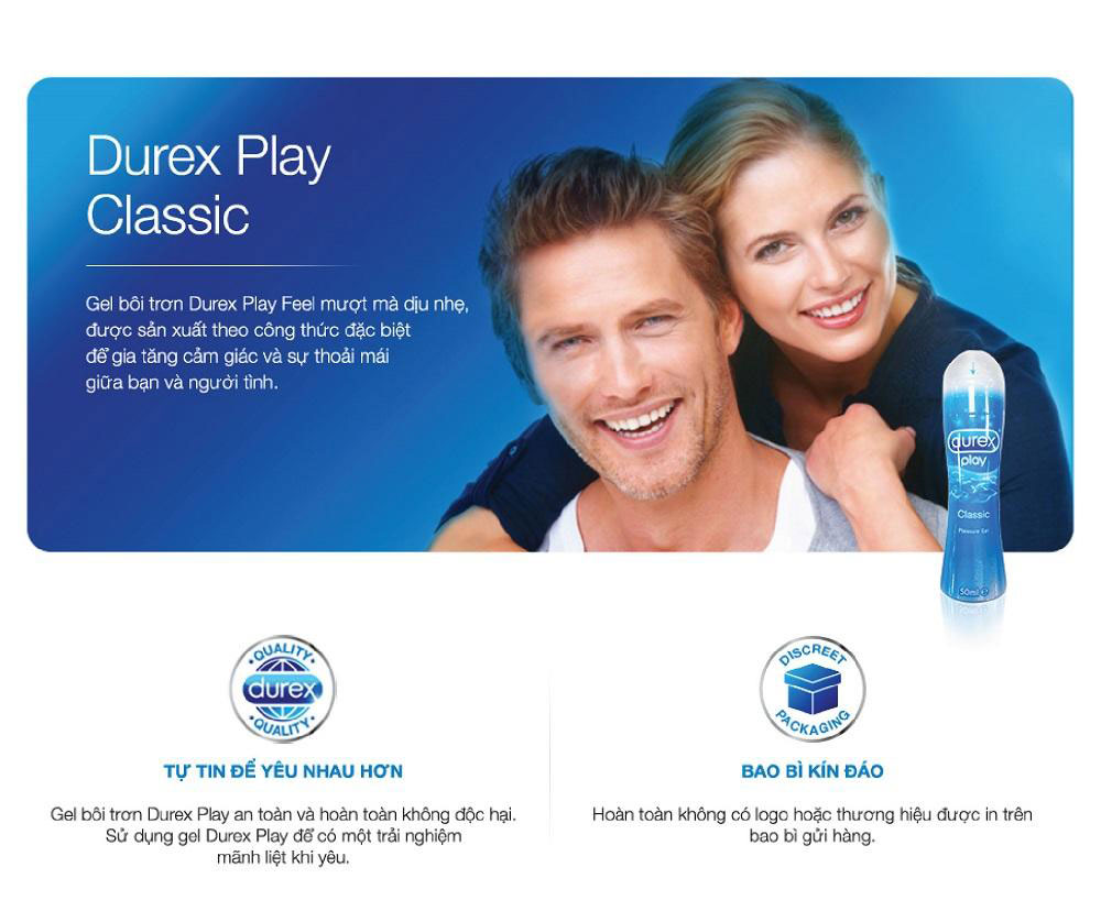 Đại lý Gel bôi trơn tình dục Durex Play Classic 50ml giá tốt Đại lý Gel bôi trơn tình dục Durex Play Classic 50ml giá tốt