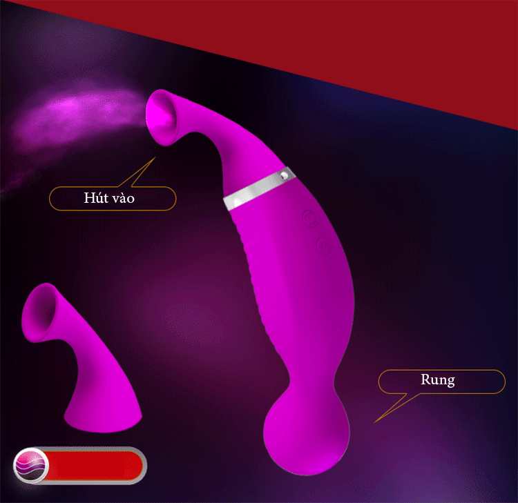 Nơi bán Máy rung bú mút điểm G âm đạo Romance 3 đầu hút loại tốt