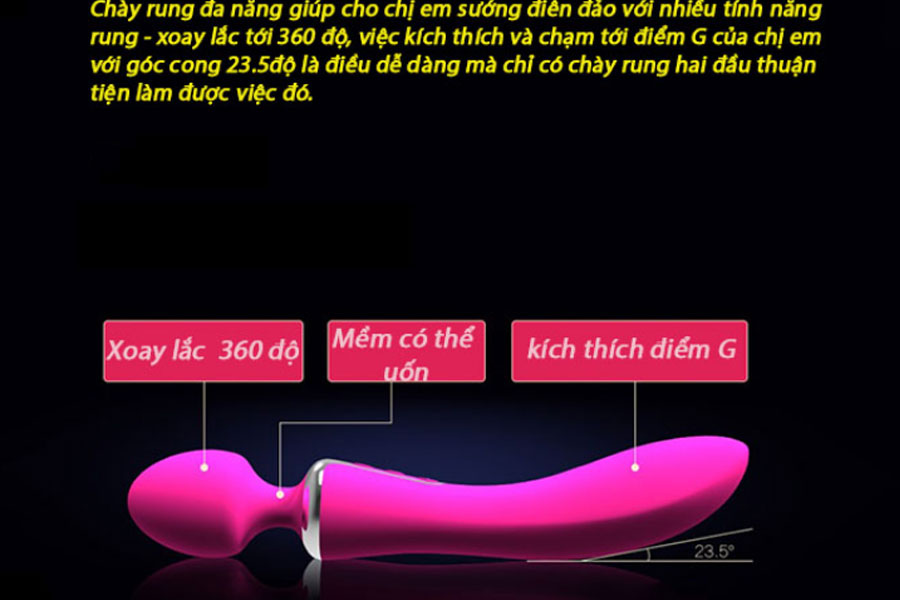 Giá sỉ Chày rung massage 2 đầu tạo nhiệt Leten giá tốt