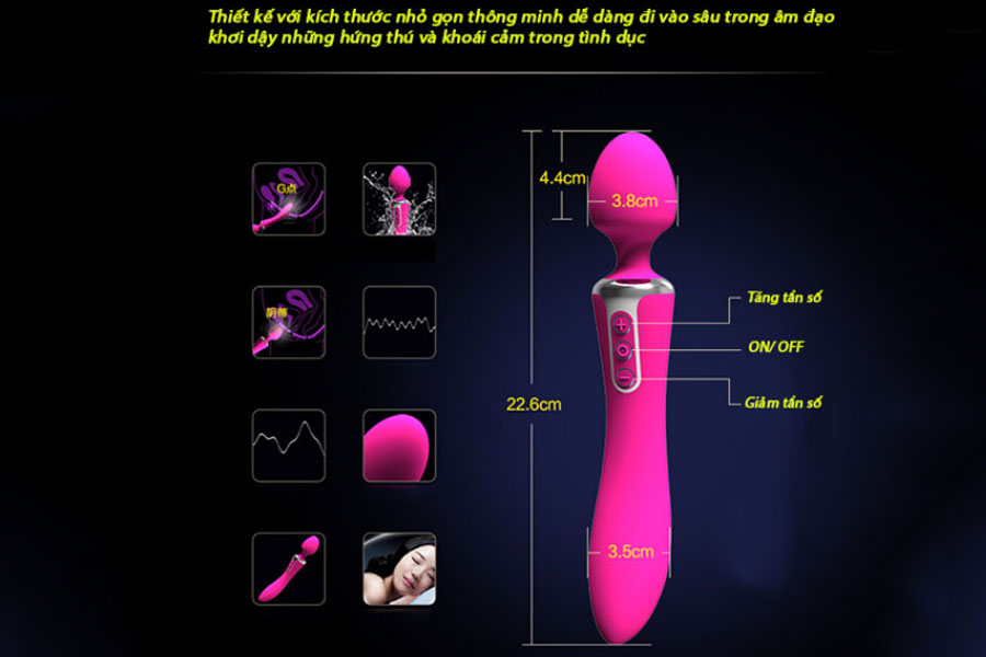 Giá sỉ Chày rung massage 2 đầu tạo nhiệt Leten giá tốt