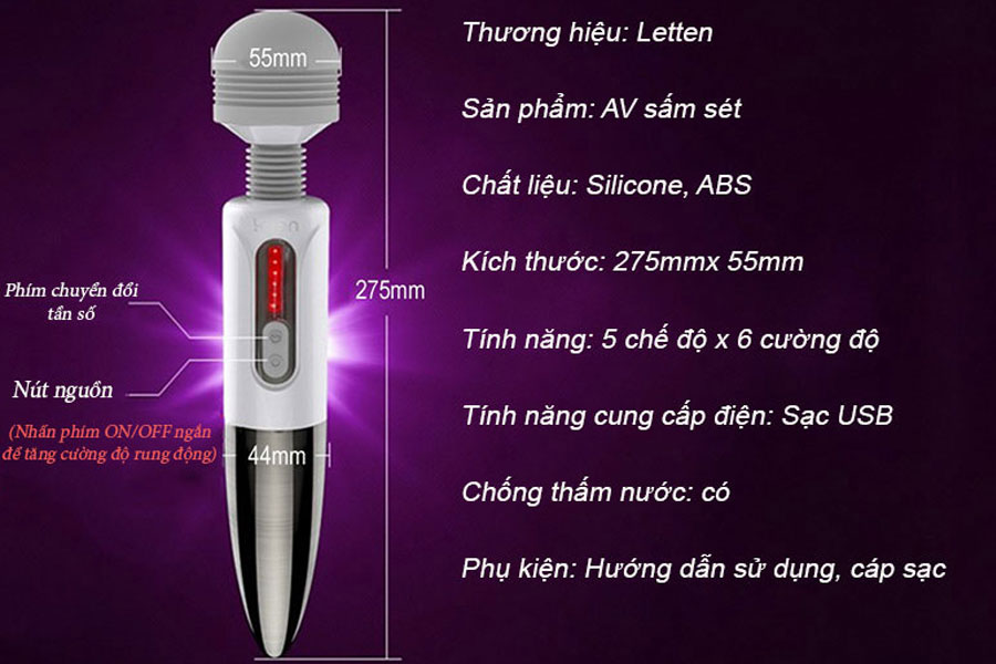 Mua Chày rung massage kích thích điểm G siêu khủng Leten tốt nhất
