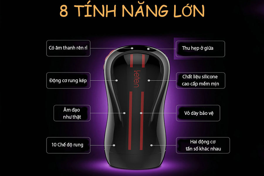Review Âm đạo giả rung phát âm thanh cao cấp Leten hàng xách tay