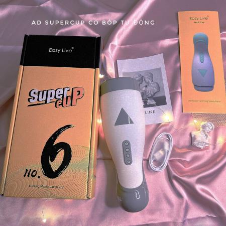 Cốc thủ dâm bú mút dương vật tự động cầm tay Super Cup