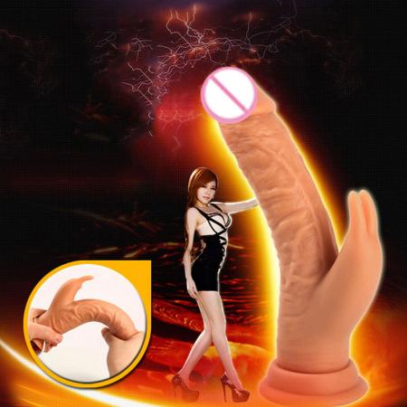 Dương vật giả hít tường Cyberskin mềm mịn gân guốc siêu rung