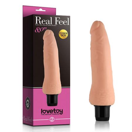 Dương vật giả rung siêu mềm Lovetoy Real Feel dài 8 inch